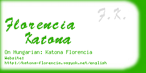 florencia katona business card